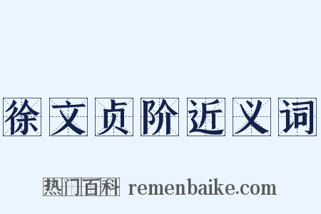 徐文贞阶近义词是什么意思的图片
